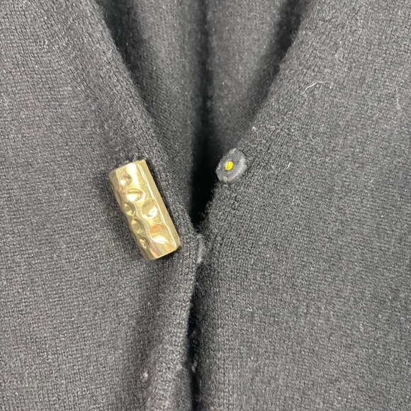 BLACK LABEL By Chico's Women's 100% Cashmere Cardigan Sweater Black Size 3 - Picture 7 of 10